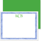 LADIES CHALKBOARD BORDERED MONOGRAMMED NOTECARD