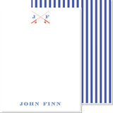 BOYS MONOGRAMMED FISHING POLES NOTECARD - additional colors available