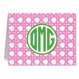 WICKER CIRCLE MONOGRAMMED FOLDOVER - additional colors available