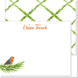 LADIES ROBIN RED BREAST NOTECARD
