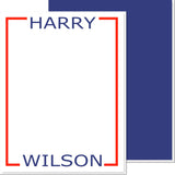 BOYS BROKEN BORDER PERSONALIZED NOTECARD - additional colors available