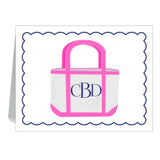 MONOGRAMMED BEACH BAG FOLDOVER