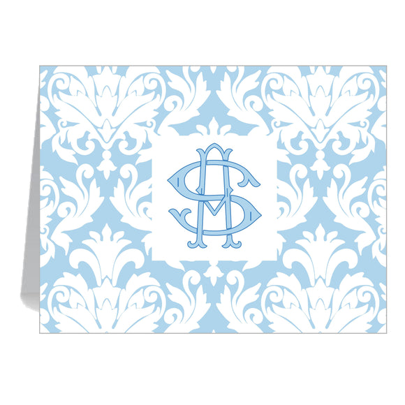 DAMASK INTERTWINED MONOGRAMMED FOLDOVER - additional colors available