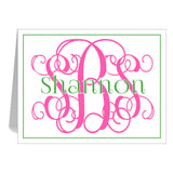 LAYERED NAME AND MONOGRAM FOLDOVER
