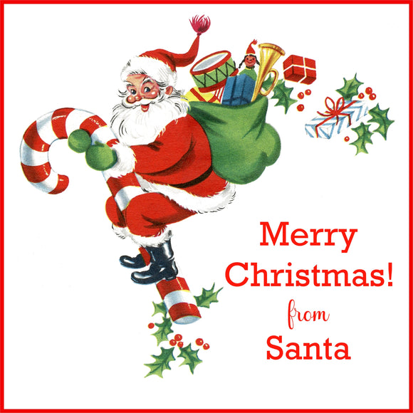 HOPPIN' SANTA CHRISTMAS TAG