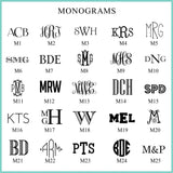 MONOGRAMMED MAHJONG CARD COVER