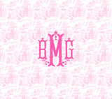 MONOGRAMMED MAHJONG CARD COVER