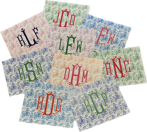 MONOGRAMMED MAHJONG CARD COVER