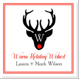 MONOGRAMMED BUCK CHRISTMAS TAG