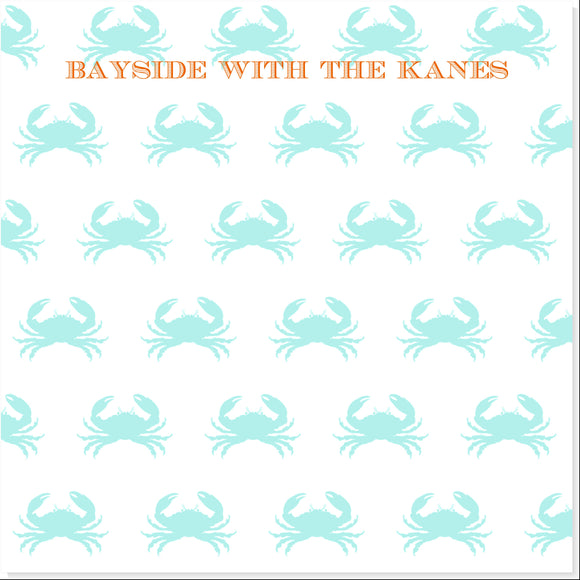 CRABBY PERSONALIZED NOTEPAD -additional colors available