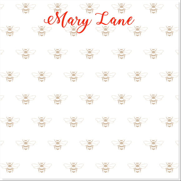 HONEY BEE PATTERNED NOTEPAD - additional colors available