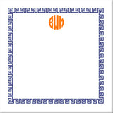 MONOGRAMMED GREEK BORDER NOTEPAD - additional colors available