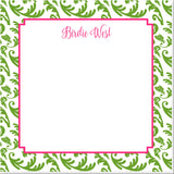 FLORAL SWIRL PERSONALIZED NOTEPAD - additional colors available