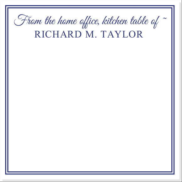 HOME OFFICE PERSONALIZED NOTEPAD - additional colors available