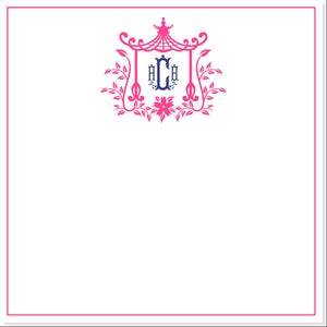 MONOGRAMMED PAGODA NOTEPAD - additional colors available