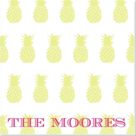 PINEAPPLE PATTERN NOTEPAD - additional colors available