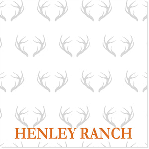 PERSONALIZED DEER HORNS NOTEPAD - additional colors available