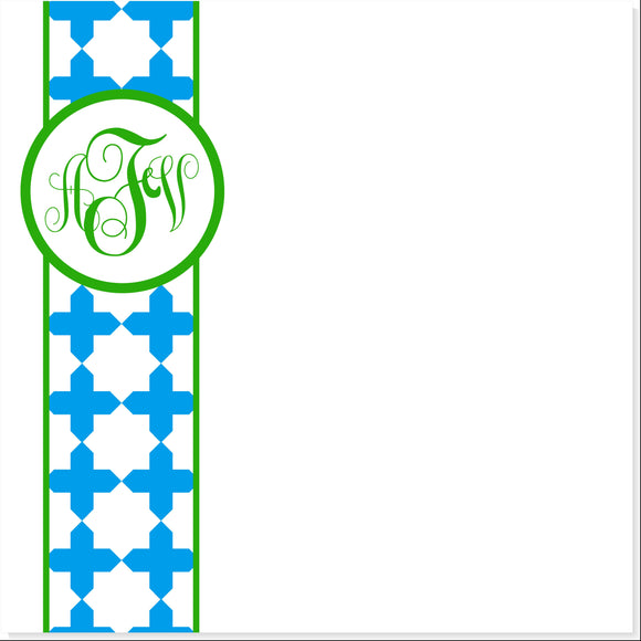 MONOGRAMMED SIDE BAND NOTEPAD - additional colors available