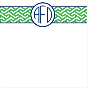 FULL BAND WOVEN WAVE MONOGRAMMED NOTEPAD - additional colors available