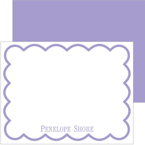LADIES SCALLOPED BORDER WITH GEOMETRIC PATTERN NOTECARD - additional c –  Mama Zog Designs