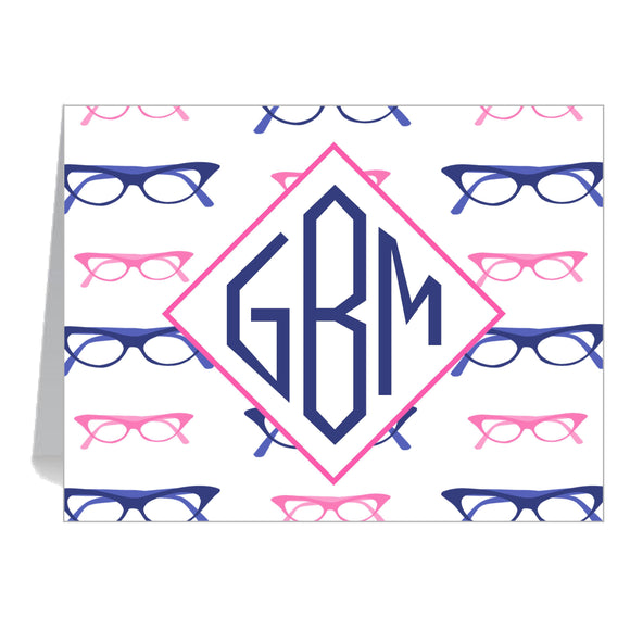 DIAMOND MONOGRAMMED CHEATERS FOLDOVER - additional colors available