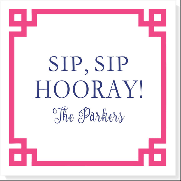 SIP SIP HOORAY GIFT TAG - additional colors available