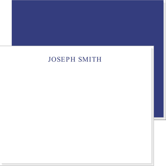 PLAIN JOE MENS PERSONALIZED NOTECARD - additional colors available