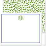 LADIES MONOGRAMMED PONY PATTERN NOTECARD - additional colors available