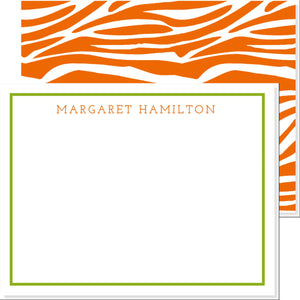 LADIES PERSONALIZED ZEBRA NOTECARD - additional colors available