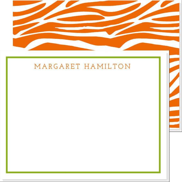 LADIES PERSONALIZED ZEBRA NOTECARD - additional colors available