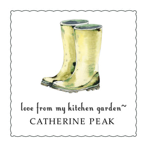 Garden galoshes gift tag